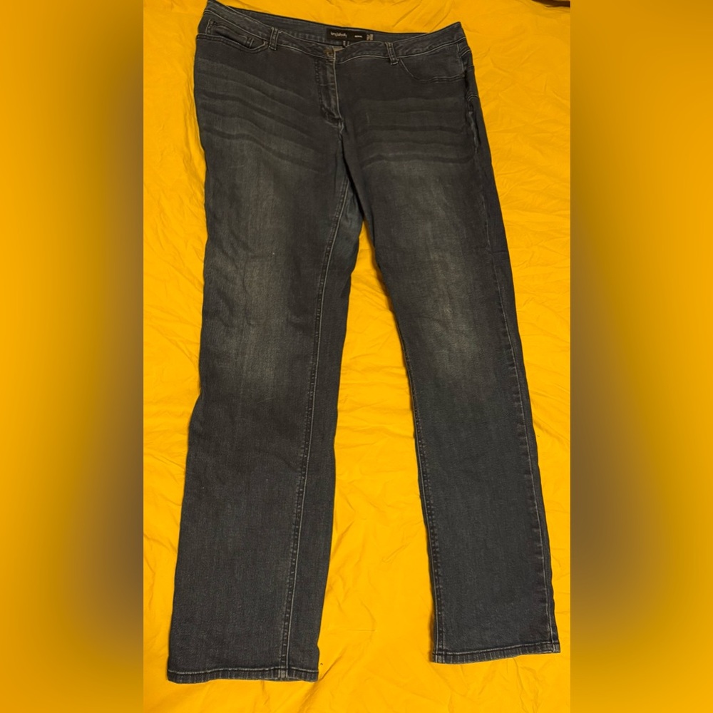 Long Tall Sally Blue Straight Leg Jeans Classic Fit